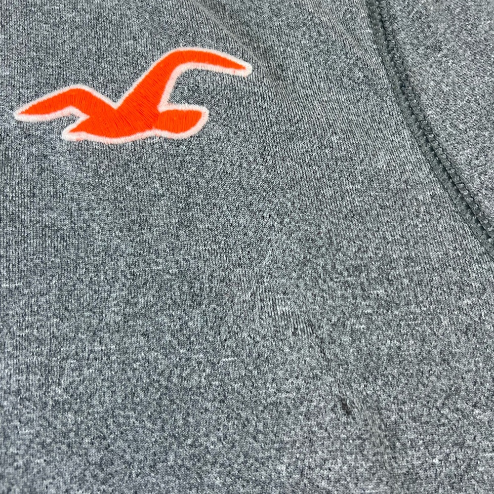 Womens Hollister Sport 1/4 Zip Pullover Shirt Grey Orange Longsleeve Size XL - Picture 5 of 9